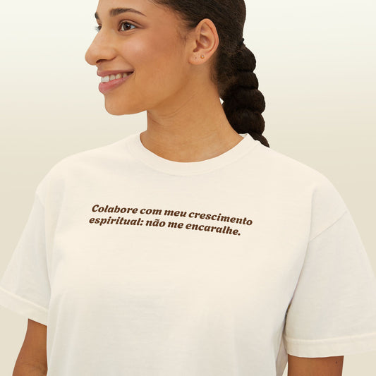 Camisa colabore com meu crescimento espiritual , frases, Brasil