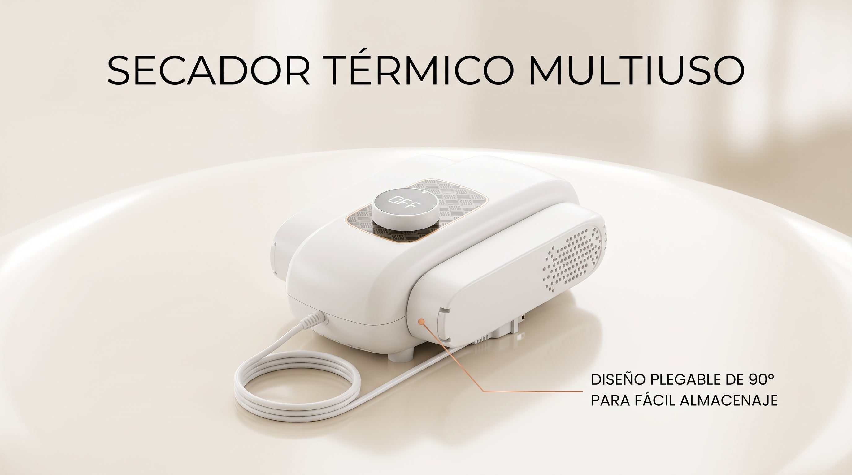 Diseño plegable 90 grados para fácil almacenaje